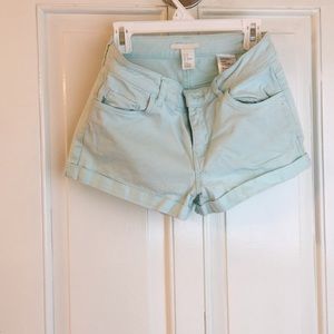 Mint green shorts from H&M